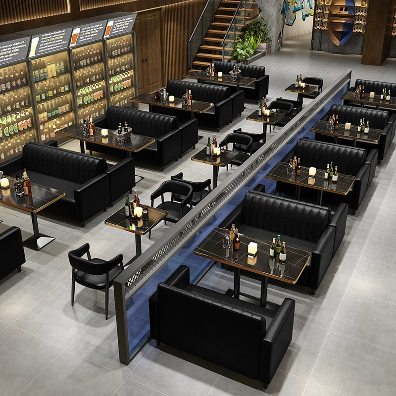 Бар, прозрачный бар, диван в индустриальном стиле, комбинация стола и стула, магазин чая с молоком, кафе, западный ресторан, барбекю, ресторан с горячим горшком