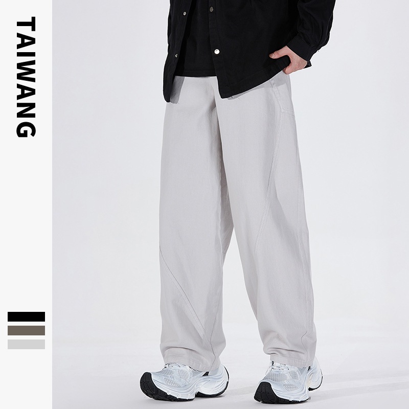 Men's Clothing Men's Wear 2024 Retro Casual Pants Autumn and Winter Multi Pocket Workwear Loose Scimitar Pants Men's Trousers_viptrois.com