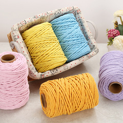 4mm colored cotton thread DIY handmade braiding rope for tapestry hanging rug material kit rope cotton rope braiding cord