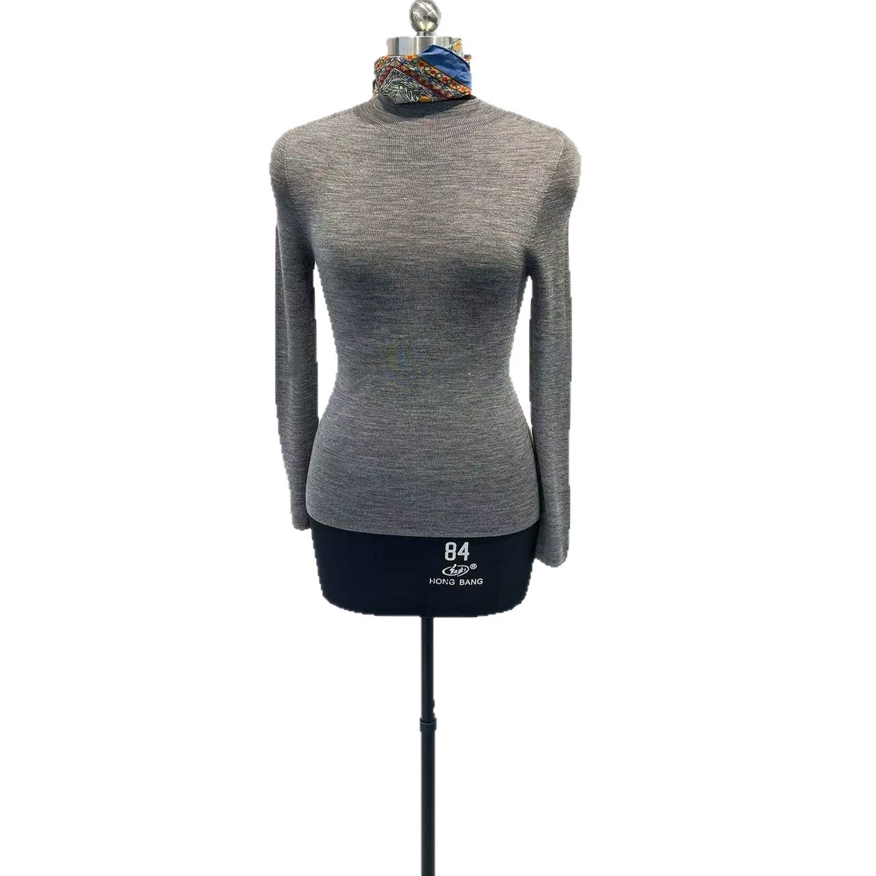  Woolen knitted sweater, high collar