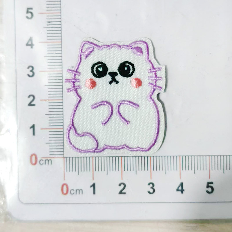 Animal dibujos animados bordado bordado pegatinas de tela pegatinas de espalda pegatinas de bordado de computadora pegatinas de ropa bolsas pegatinas de agujeros pegatinas de parche sello de tela decoración