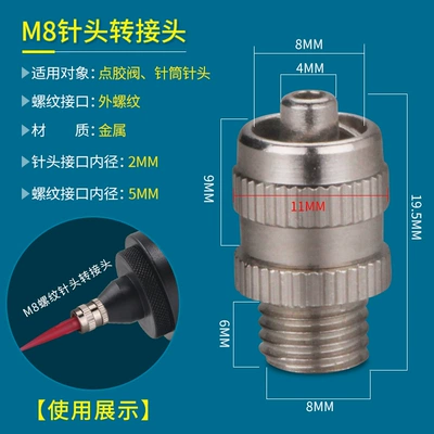 valve adapter connecting glue: Yapışqan paylayıcı adapterlər - m8-needle-adapter