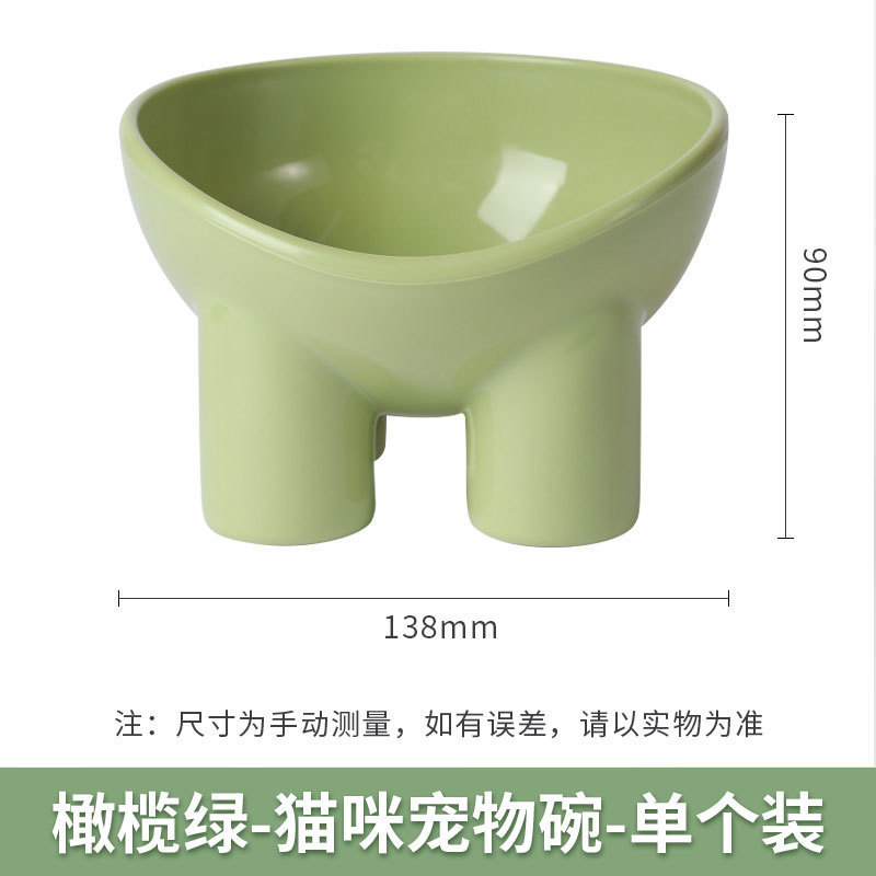 Tacos de mascotas de piernas de elefante cuello de agua potable para gatos tazón para perros alimentos para gatos al por mayor transfronterizos alimentos para gatos de cerámica