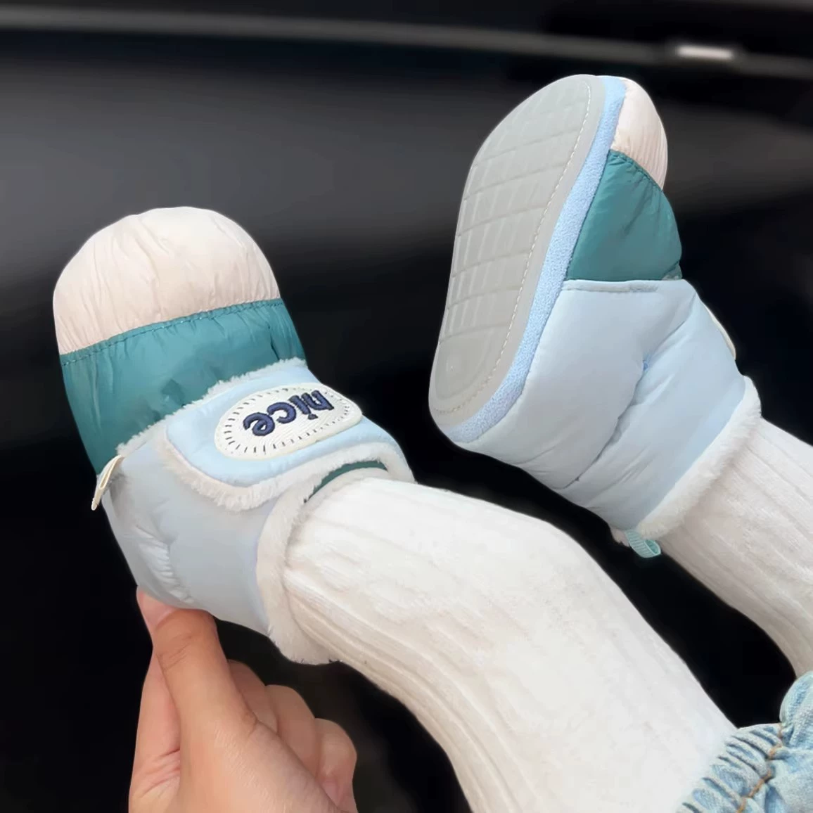 Зимние детские бархатные теплые хлопчатобумажные туфли для новорожденных мужчин и женщин