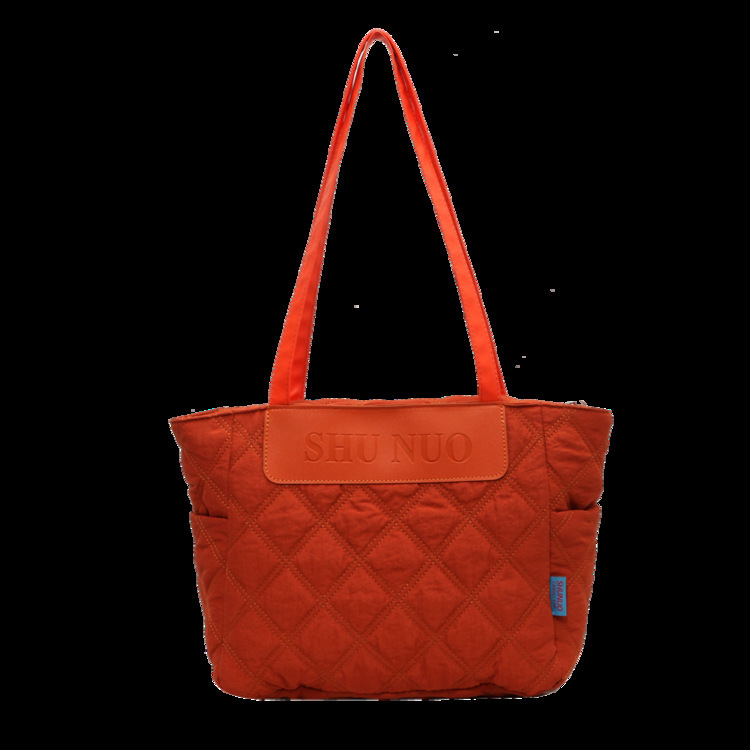 Bolso de moda de gran capacidad 2024 nuevo bolso de todo fósforo bolso de algodón otoño e invierno bolso de mano de un solo hombro