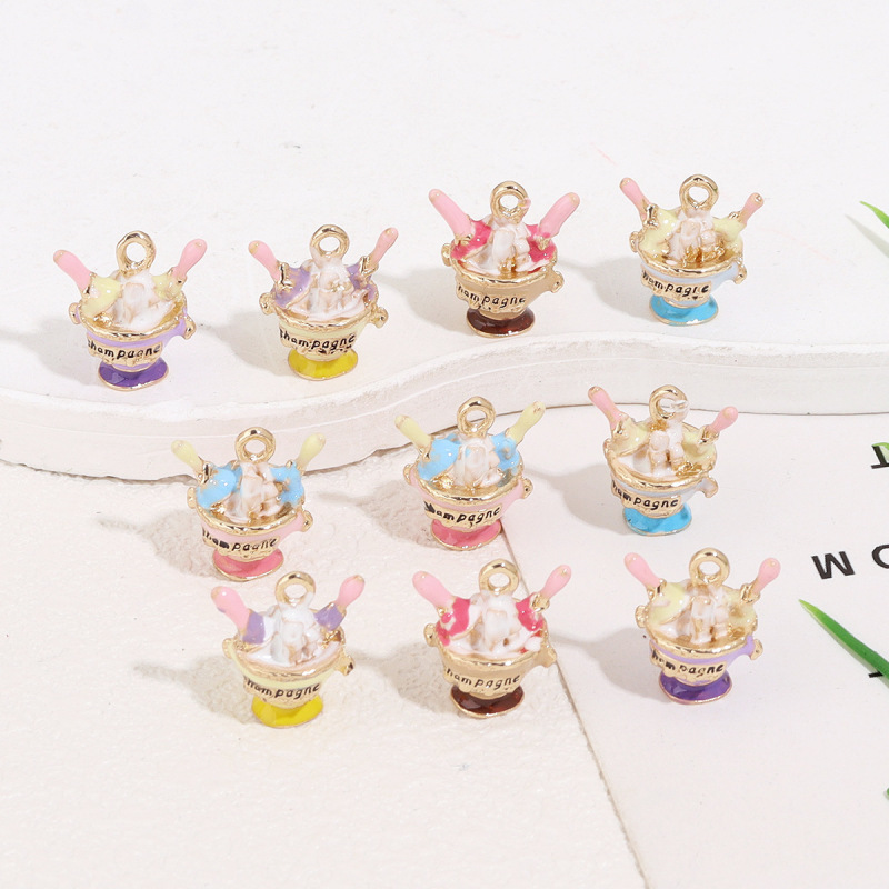 合金三次元オイル滴下シミュレーションカラーアイスクリームペンダント DIY 手作りジュエリーペンダントアクセサリー材料|undefined