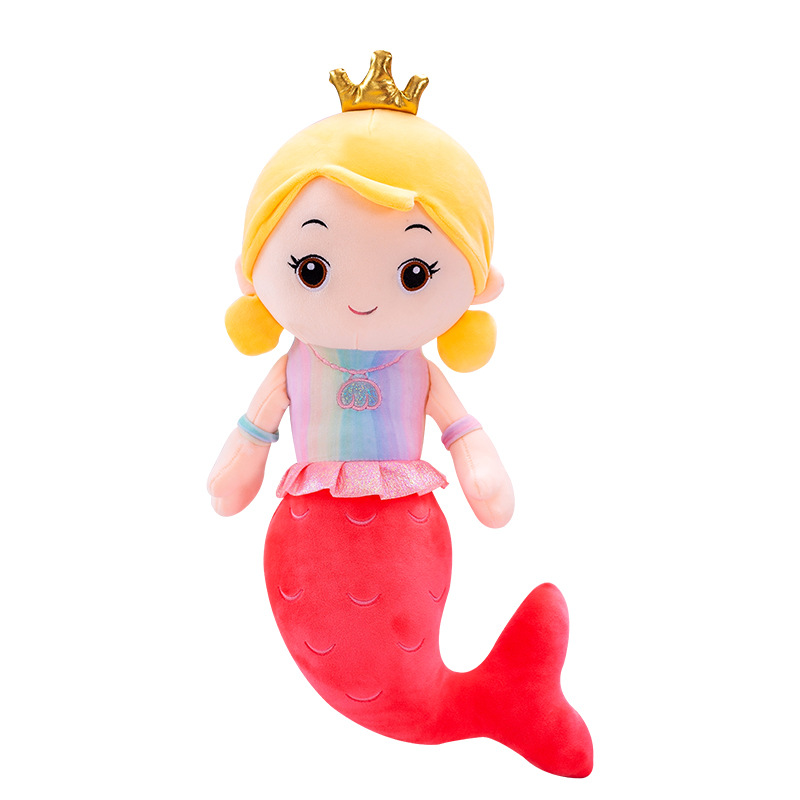 Al por mayor sirena princesa muñeca almohada muñeca niñas lindo juguete de peluche regalo para niños muñeca dormida