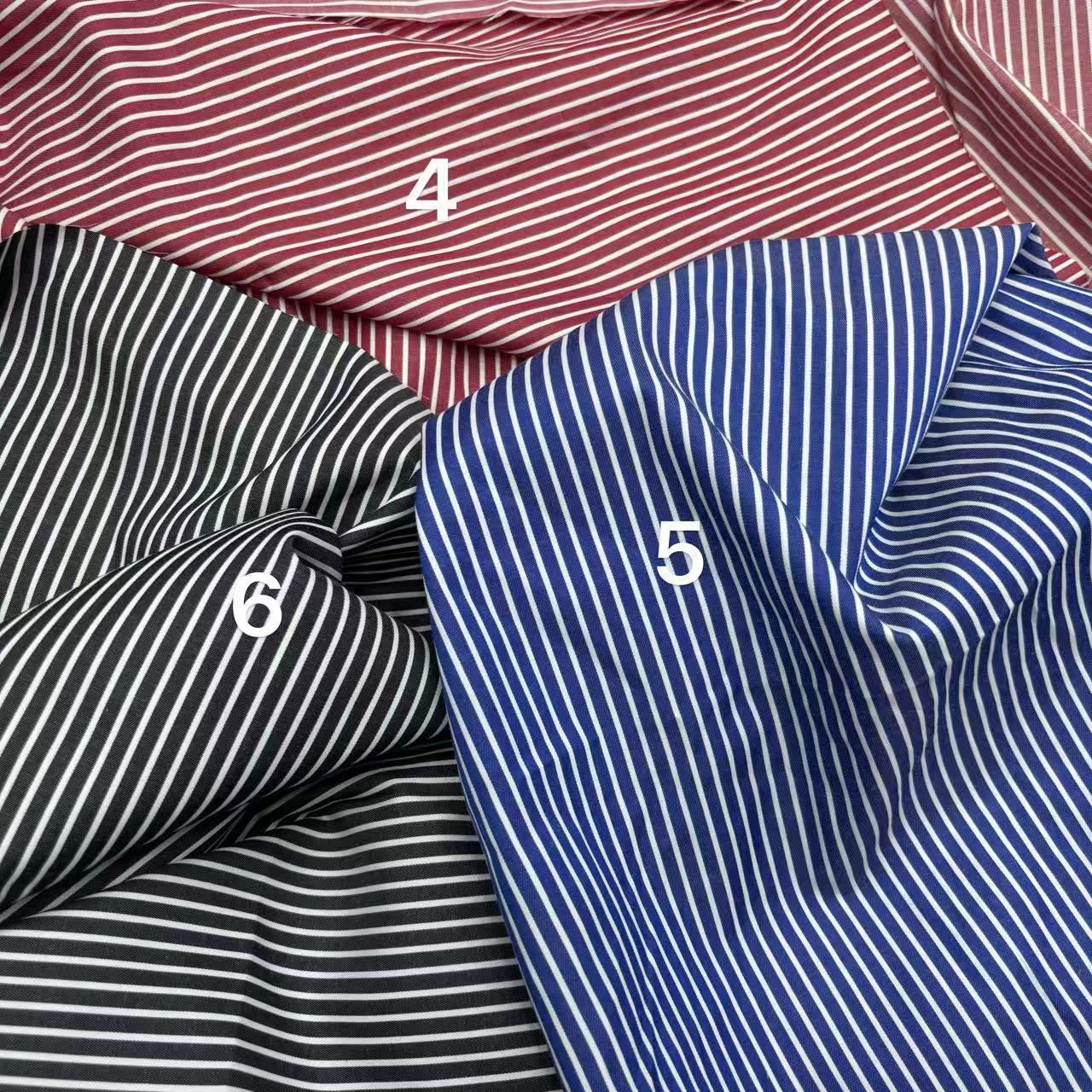 涤棉不等距斜纹色底白条里布包边条童装外套衬衫连衣裙防晒衣条