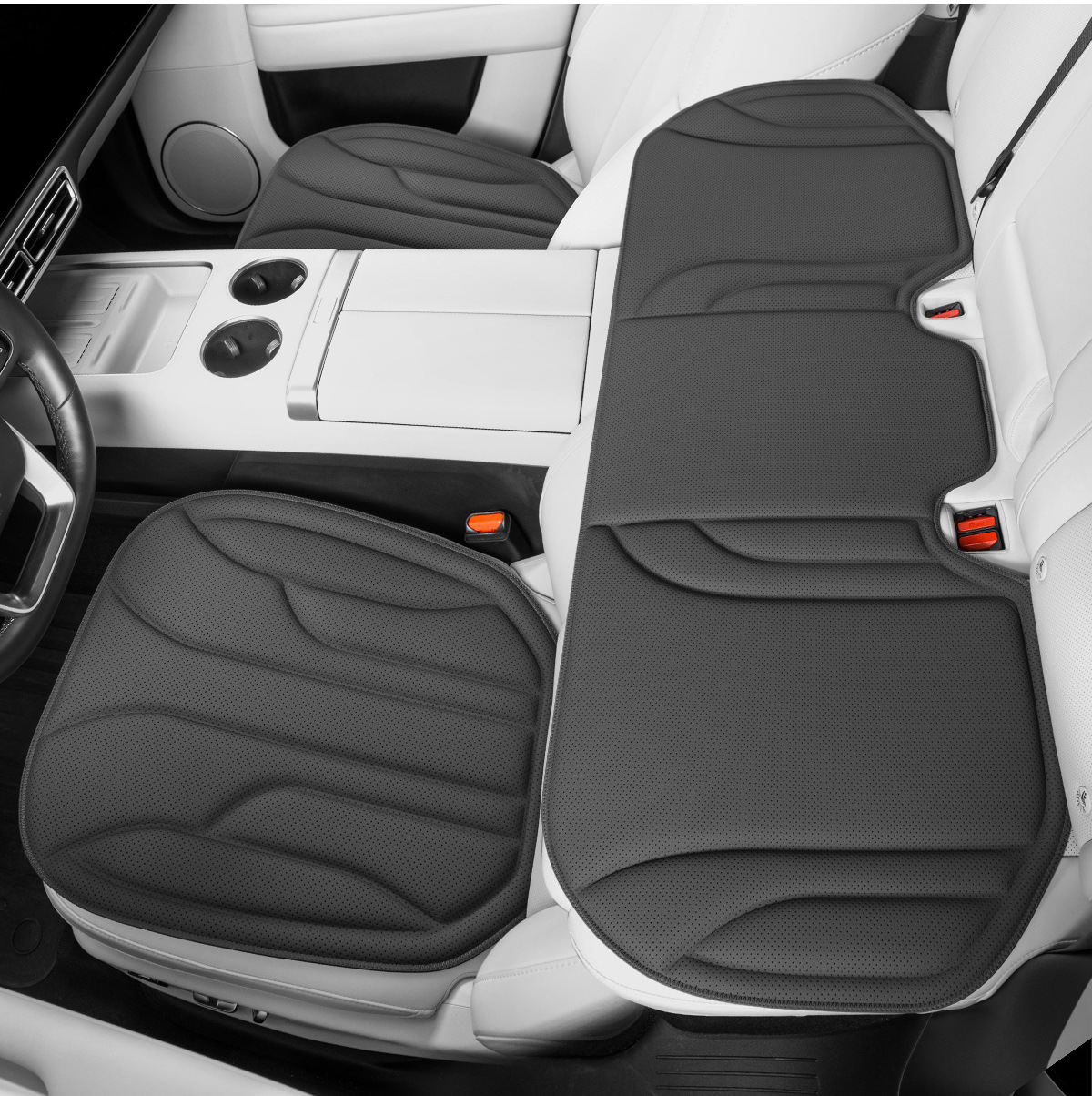 New Anti-Stain Leather Car Seat Cushion, Universal for All Seasons, Breathable, Non-Slip, Soft Latex Cotton Seat Cushion, Manufacturer Wholesale