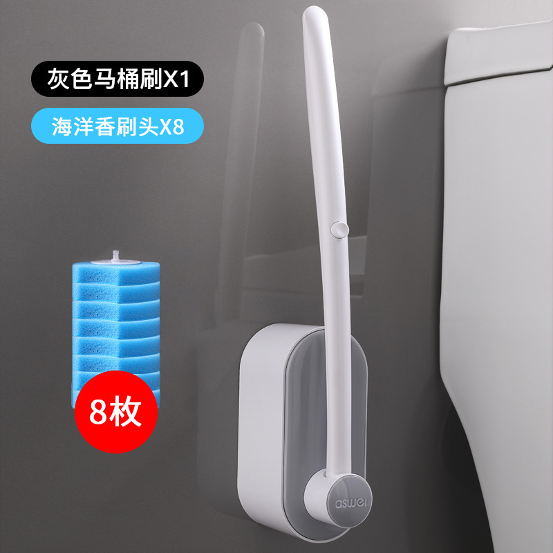 使い捨てトイレブラシ交換可能なブラシヘッド家庭用トイレアーティファクトバスルーム特別な使い捨てスポンジクリーニングブラシ|undefined