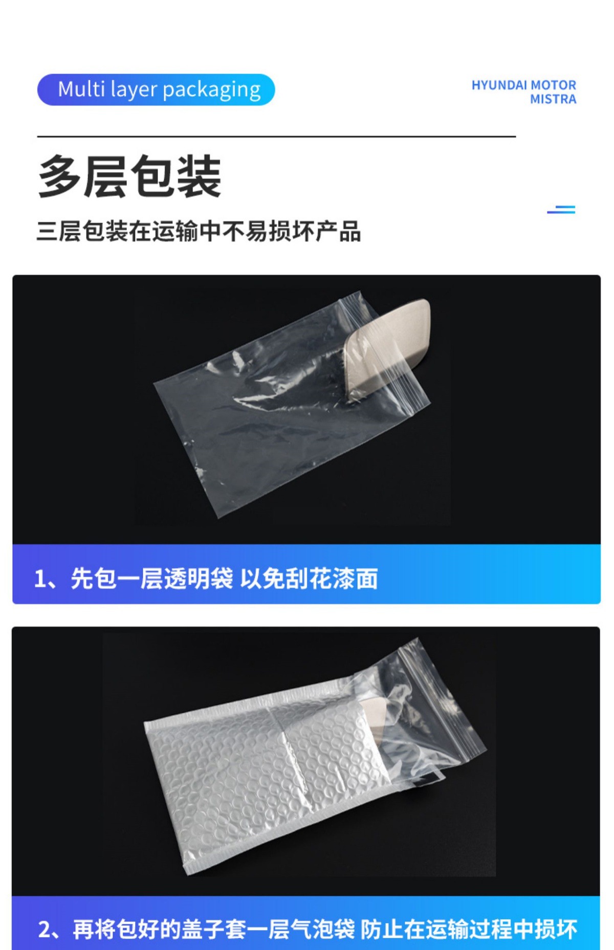 Suitable for 2014-2019 Hyundai Mistra rearview mirror housing, reflector lens frame, turn signal, exterior reversing mirror accessories