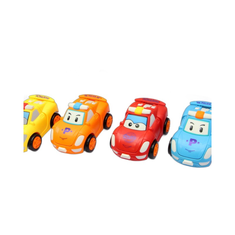 Bebé para niños inercia carreras niño deformación resistente a la caída deslizante coche de policía coche de juguete modelo de coche traje