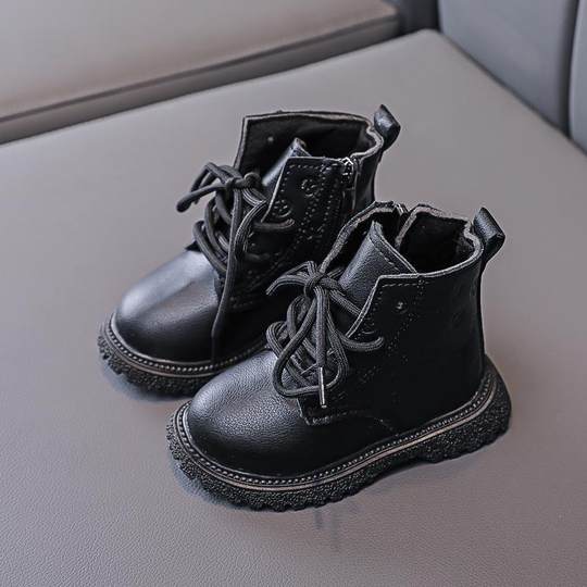 Wholesale children's warm martin boots 2024 spring and autumn new boys British style velvet short boots little girl boots