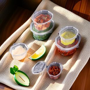 Disposable Sauce Box Dip Tasting Cup with Lid Take-out Packing Thickened conjoined Chili Soy Sauce Vinegar Seasoning
