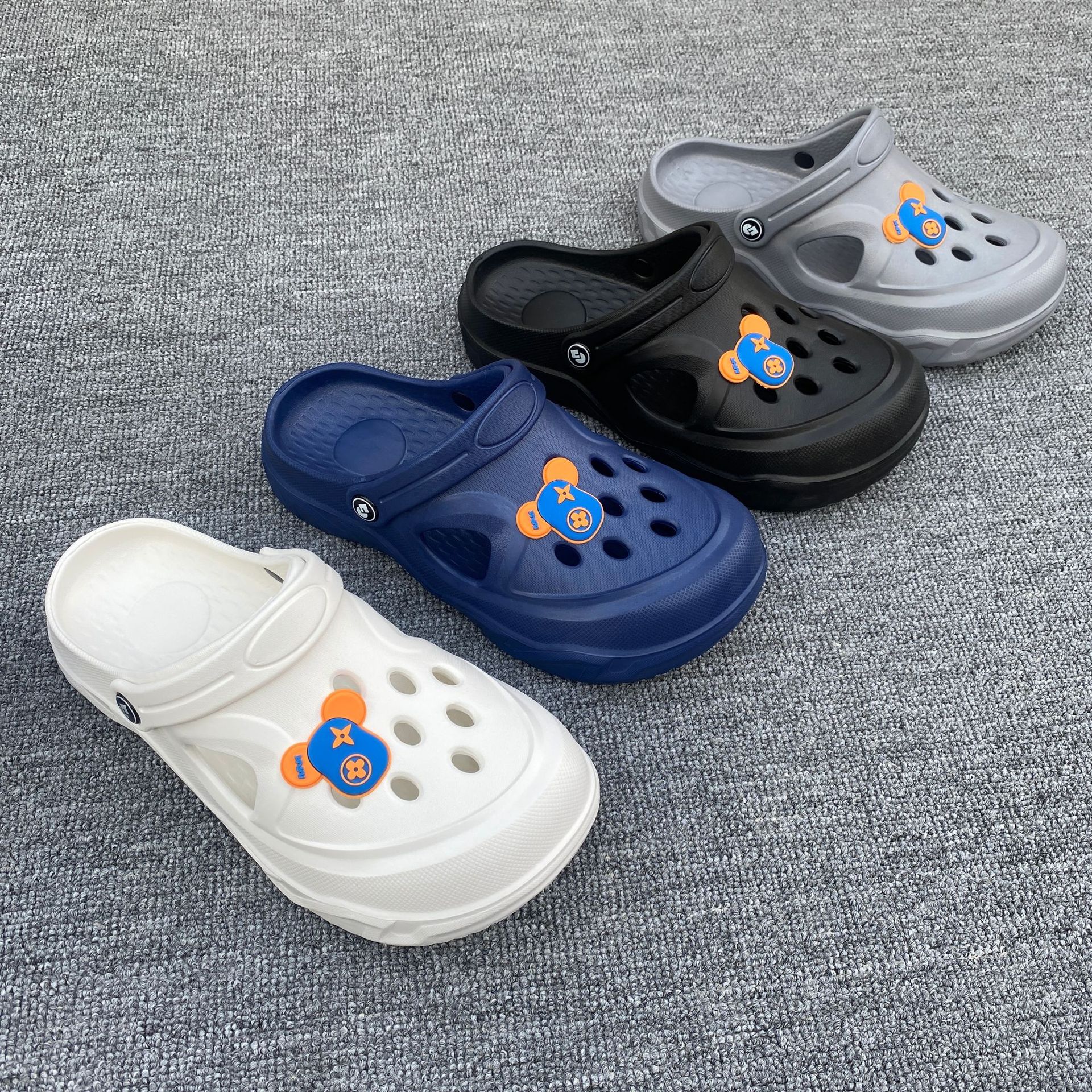 洞洞鞋卡洛驰卡扣EVA欧美风街头酷炫潮流穿搭运动风两穿男士凉鞋