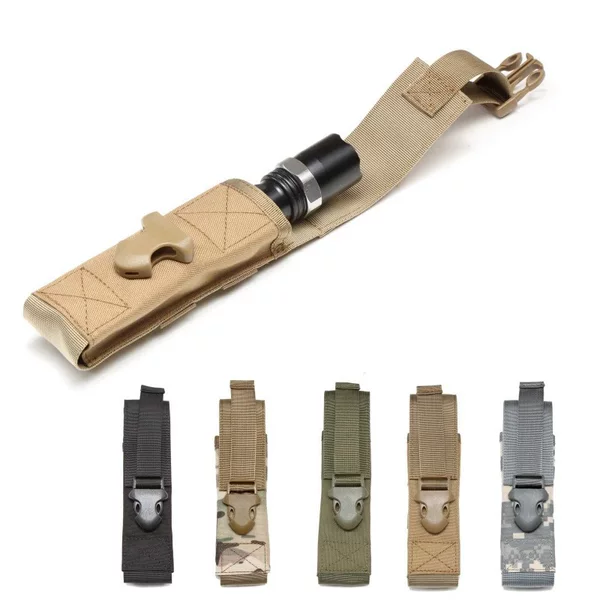 Flashlight Pouch Multifunctional Baton Holster Mp5 Accessory Bag Molle Military Enthusiast Tool Bag Factory Direct Sale in Stock Camouflage