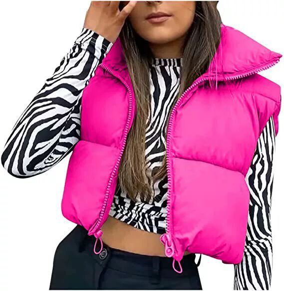 Chaleco de algodón de estilo europeo y americano Chaleco de invierno de las mujeres Chaleco de algodón engrosado chaleco sin mangas de pan