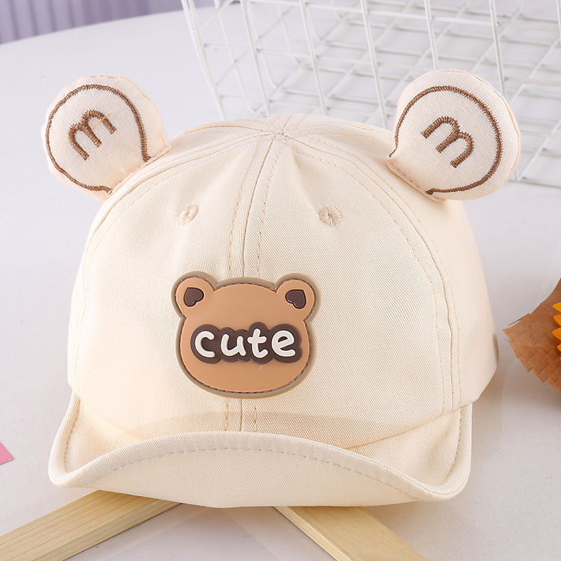 Sombreros para bebés primavera y otoño lindo sombrero para bebés gorra de pato para niñas gorra de béisbol delgada para niños bordes suaves