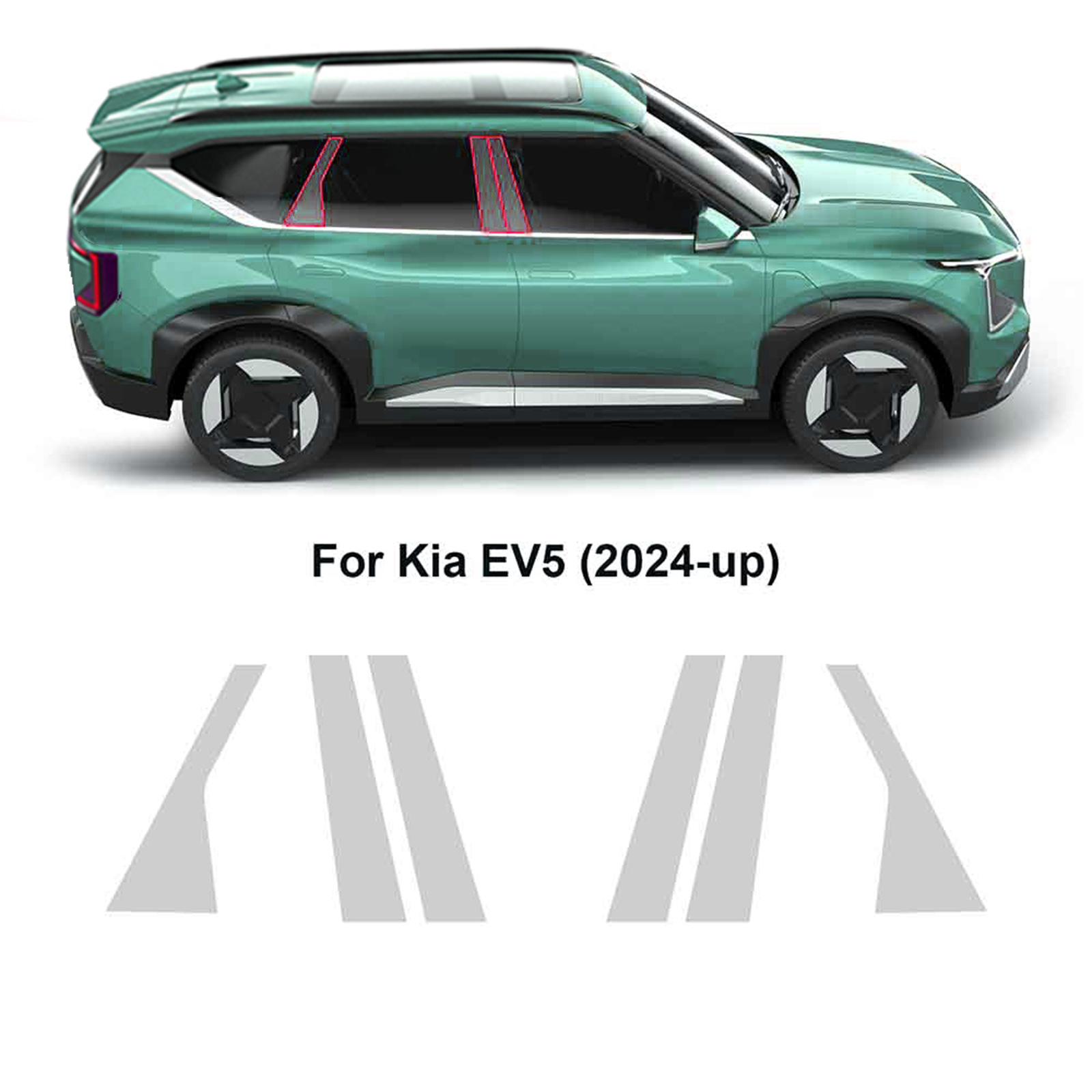Color Changing, Kia Car paint protective film - kia-ev5-tpu-b-pillar-protection-film-tpu75mil