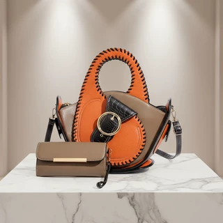 跨境时尚撞色女包大容量欧美手提包广州高品质爆款ladies handbag