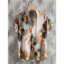 C 76513 Floral Print Beach Shirt ʱ�г���ӡ��ɳ̲���羳
