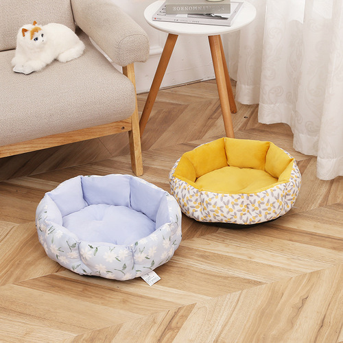 New Pet Bed Dog Bed Warm Round Celebrity Cat Bed Universal Dog Mat Pet Supplies Wholesale
