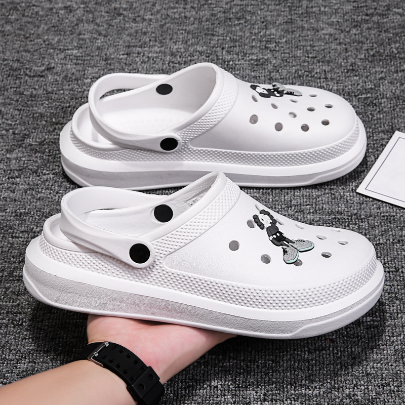 Dongdong zapatos para hombres de verano nuevos zapatos de playa casuales transpirables sandalias de hombre con cabeza de media zapatilla sandalias