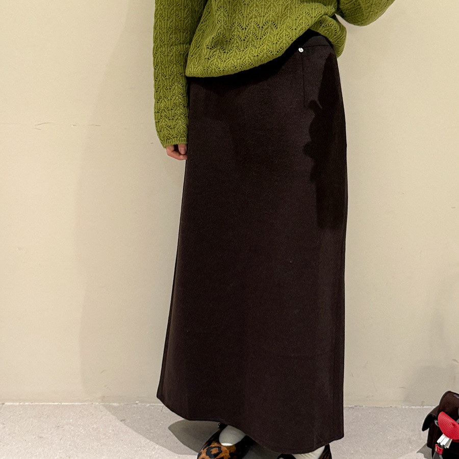 黎诺秋新款韩系极简风松紧腰半身长裙女2025时尚洋气百搭显瘦裙子