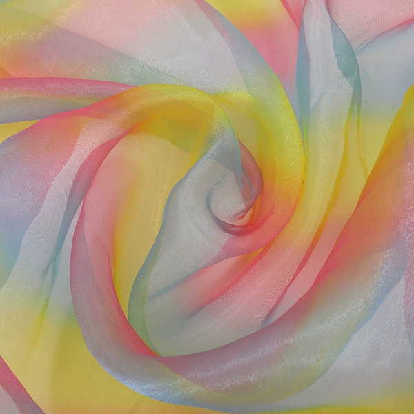 11#Three gauze yellow-red-blue gradient