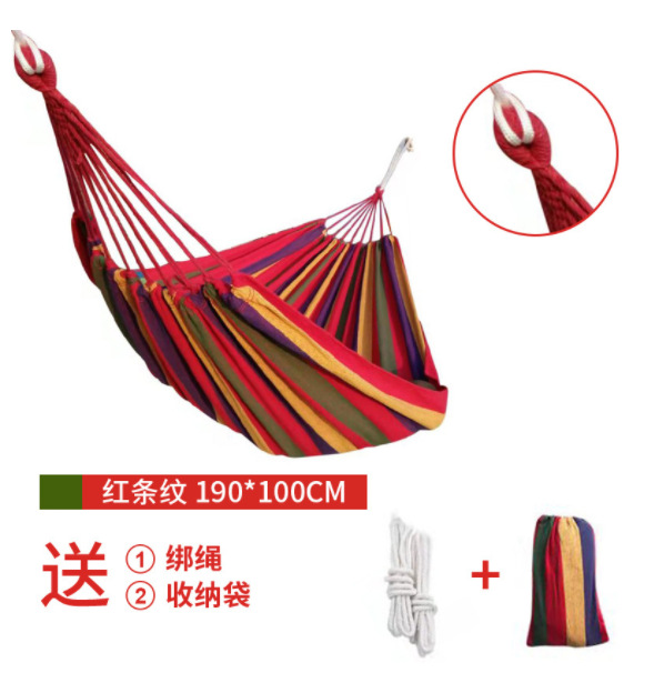 Outdoor anti rollover single and double person swing hammock