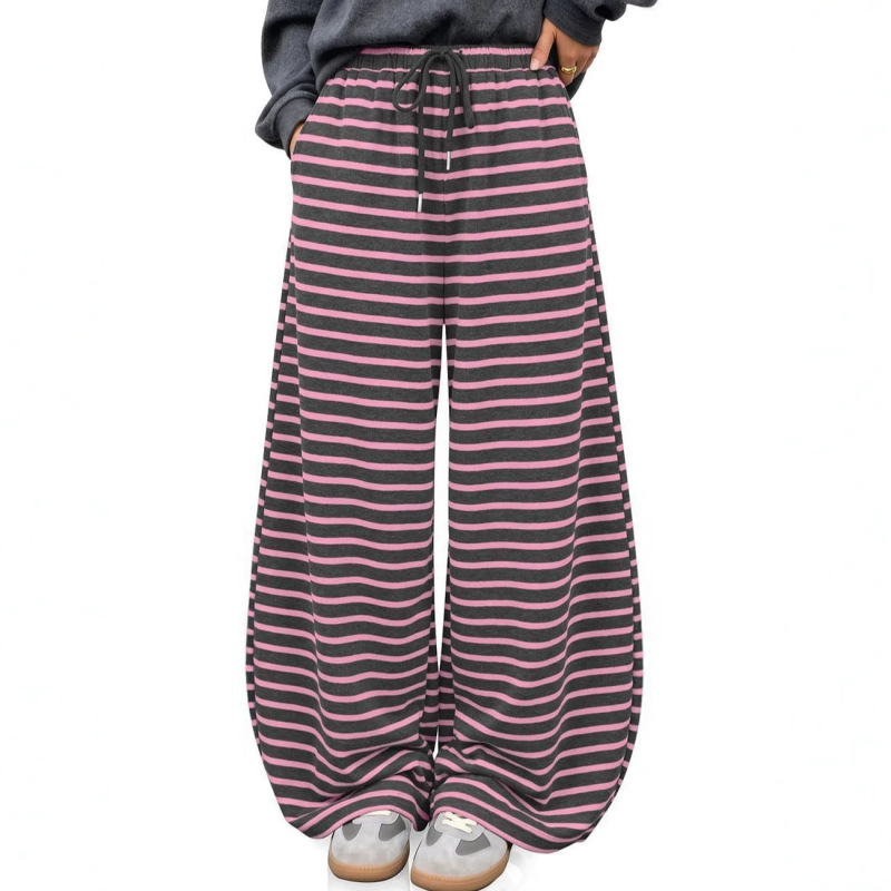 2026 Amazon Women's Striped Wide-Leg Casual Pants 2026 Amazon Women's Striped Wide-Leg Casual Pants