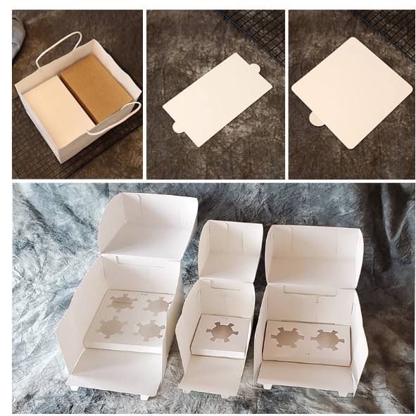 儿里凡长方形小白卡西点盒生日蛋糕盒慕斯切块蛋卷甜品点心包装盒