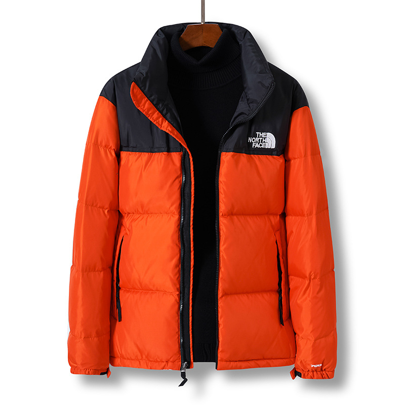 Keep warm men's solid color down jacket for leisure with zipper