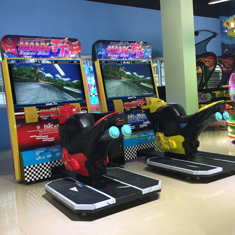 Gran ciudad de videojuegos animada ciudad comercial de movimiento completo super simulación de conducción máquina de carreras de motocicletas máquina de juegos de entretenimiento