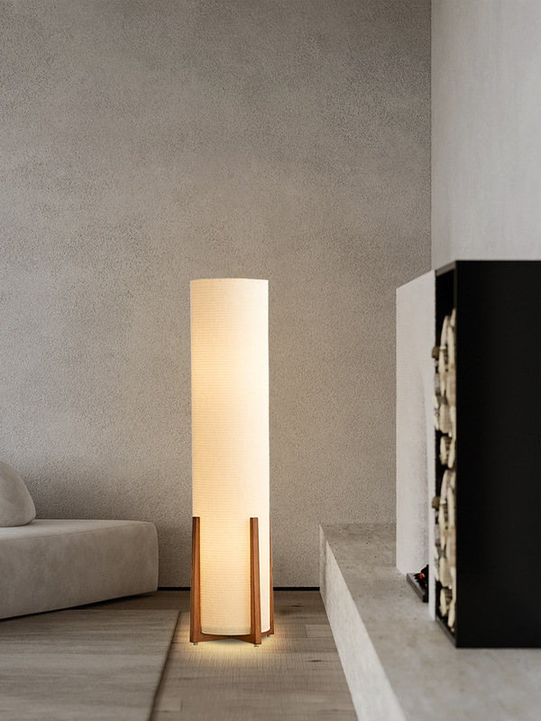 Japanese style retro style vertical floor lamp bedroom living room sofa bedside creative design decorative lamps