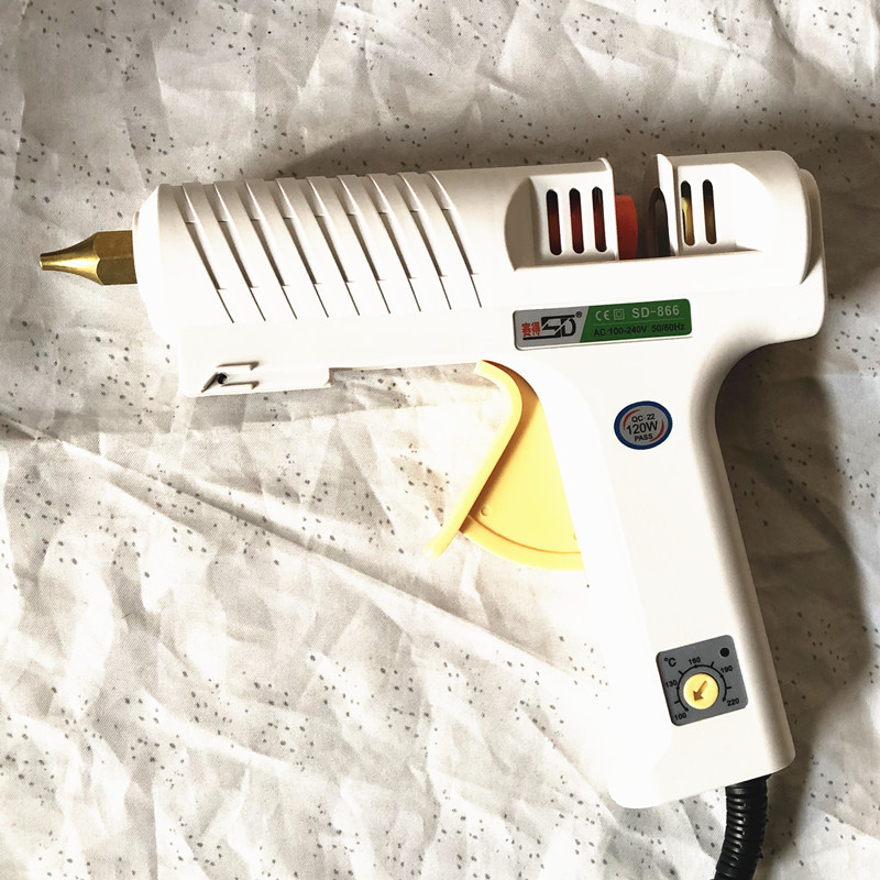 【 120W Temperature-adjustable Hot Melt Glue Gun 】 Wholesale of Sade SD866 electric hot melt glue gun 11mm glue stick gun pic 5