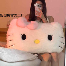 可爱KT猫抱枕少女心靠垫宿舍靠背枕床头凯蒂猫毛绒玩具送女友礼物