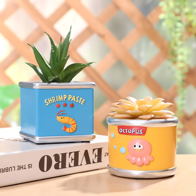 Chậu Cây Resin Chậu cây mọng nước resin mini, chậu cây để bàn, trang trí ban công sân vườn (RG-39)