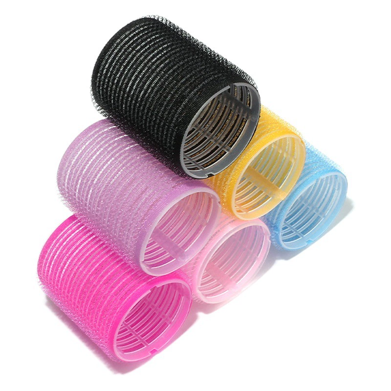 Оптовые прозрачные бигуди для пушистых корней, кольца для завивки, бигуди для воздушной завивки челки, самоклеящиеся бигуди с волшебной лентой.