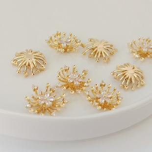 14K�~僽�ɫ�Ƕ���~���ʯ����15mm����DIY�朵����������h