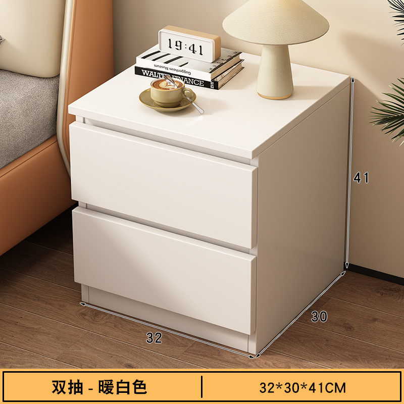 Mesa de cabezal de cama simple y pequeña multifuncional con armario de almacenamiento de extracción para habitaciones de alquiler de dormitorios pequeños armarios de cama