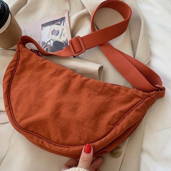 New Women's Crossbody Bag, Fashionable and Casual Nylon Dumpling Bag, Versatile Shoulder Bag, Trendy Lightweight Small Cloth Bag