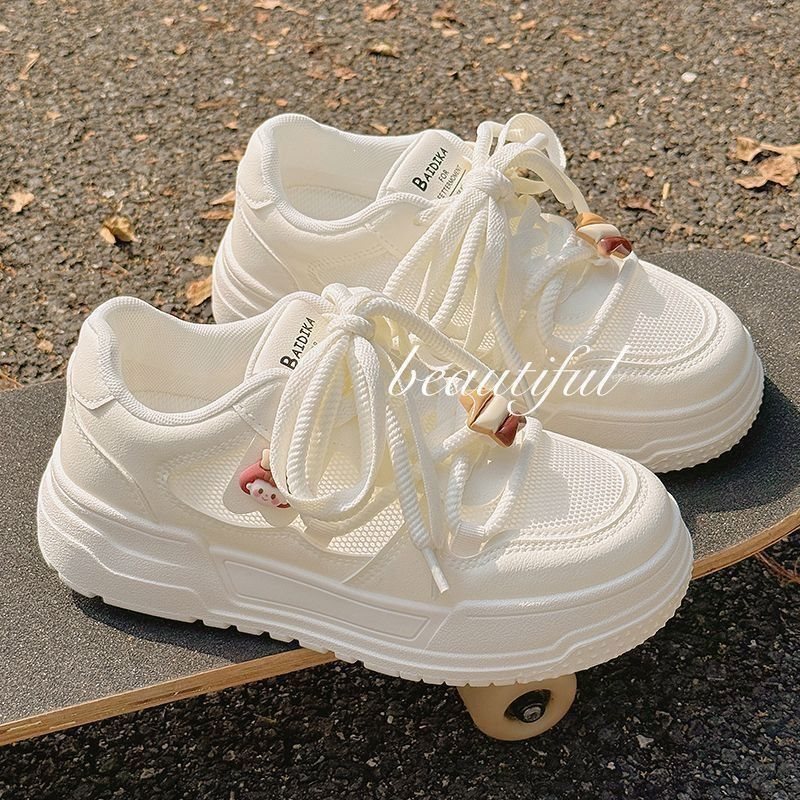 Original Spring and Autumn Women's Breathable White Sneakers 2026 New Model, Thin Mesh Versatile Niche Style, Suitable for Pairing with Skirts Original Spring and Autumn Women's Breathable White Sneakers 2026 New Model, Thin Mesh Versatile Niche Style, Suitable for Pairing with Skirts