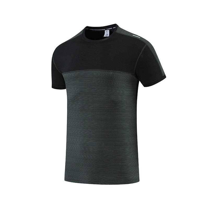 2022 verano hombres deportes casuales cuello redondo Camiseta transfronteriza suelta talla grande fitness ropa de secado rápido manga corta registro imprimible