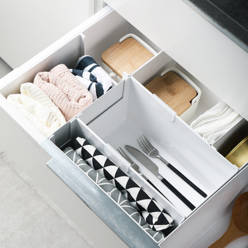 组合式可叠加桌面收纳盒塑料纯色防尘储物盒浴室厨房调料整理盒子