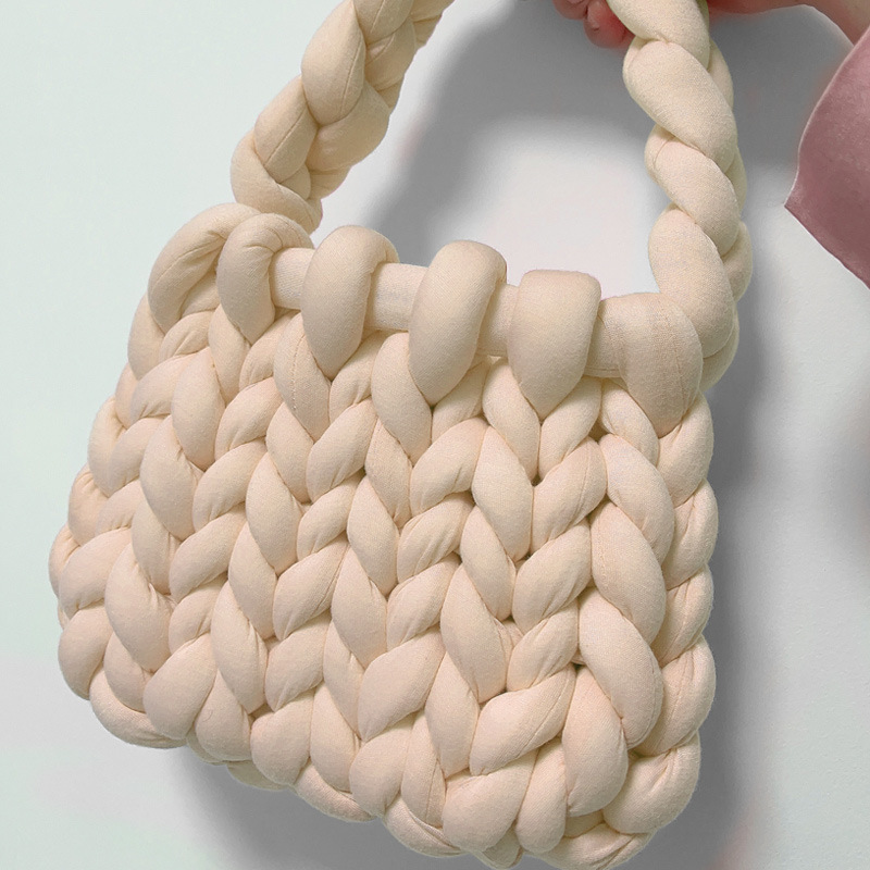 Accesorios de relleno de algodón islandés hilo diy bolsas de mano tejidas alfombras de alfombra de hilo de lana super gruesa ganchillo