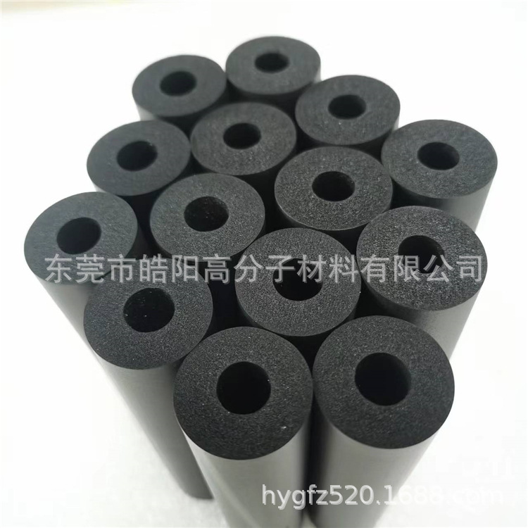 黑色空心海绵管 光面橡塑海绵柱子磨头泡沫实心柱子珊瑚走道装饰