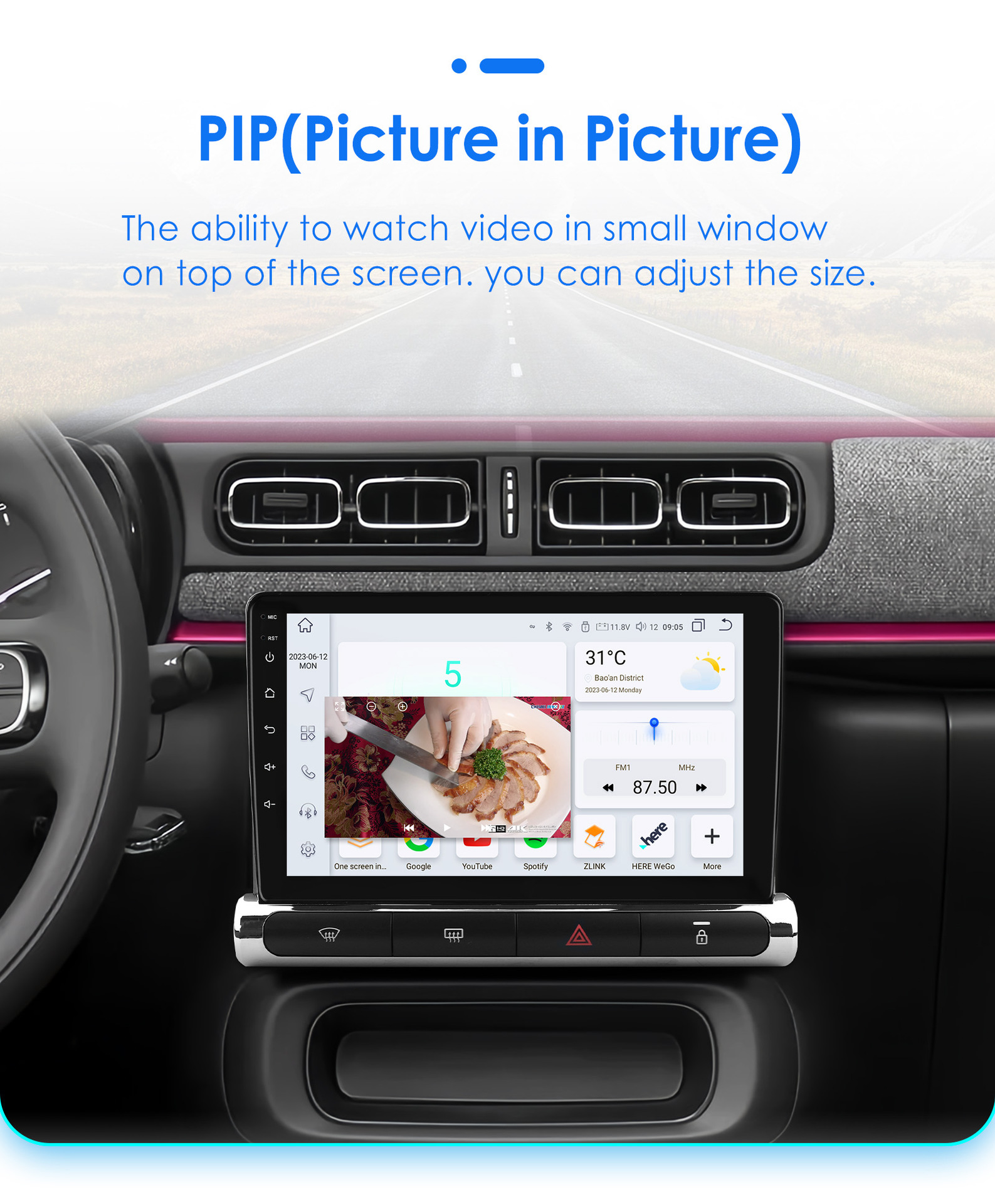 9 inch is suitable for 17-23 Citroen C3 Android intelligent large screen car reversing image navigator all-in-one machine