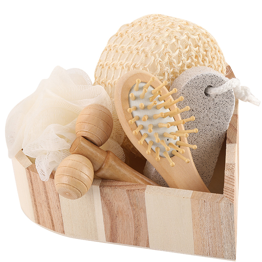 Baño traje de baño amor barril de madera caja de regalo traje de baño de masaje serie traje de baño regalo promocional traje de baño