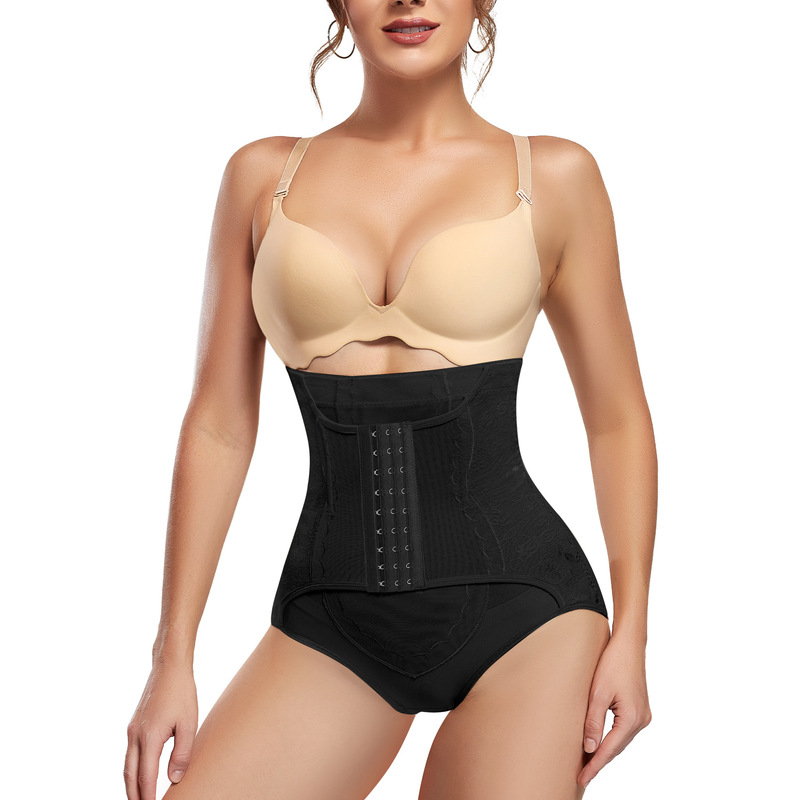 Hot-Selling Foreign Trade Women's High-Waisted Hip-Lifting Pants, Waist-Cinching, Tummy-Shaping Shapewear Panties, Breathable Buttoned Abdominal Control Training Pants